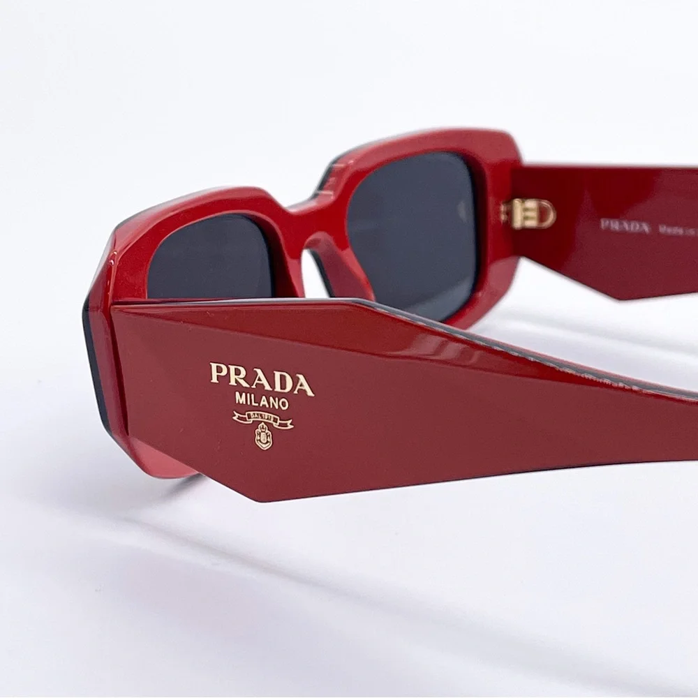 NEW PR17WS 12N5S0 PRADA SUNGLASSES SPR 17W RED UNISEX EYEWEAR PRADA PR 17WS - Picture 9 of 12